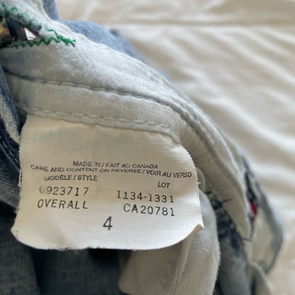 Vintage Boys Size 4 Tommy Hilfiger Light Blue Denim Overalls - Picture 5 of 6